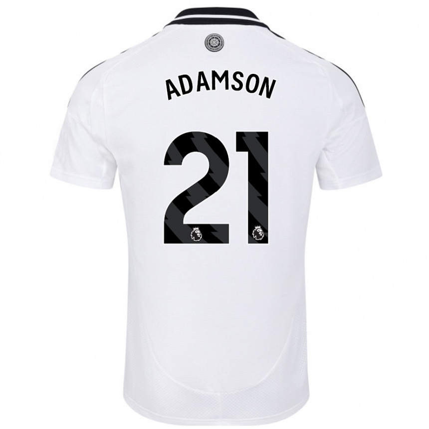 Niño Fútbol Camiseta Sasha Adamson #21 Blanco 1ª Equipación 2024/25 Argentina