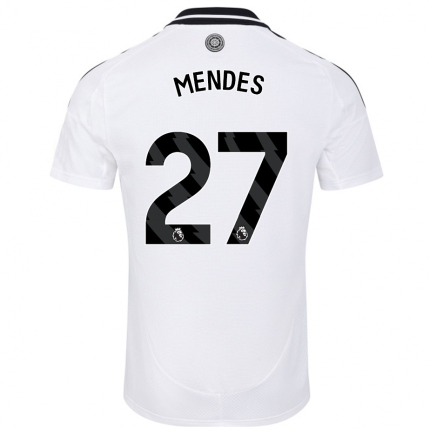 Niño Fútbol Camiseta Megalie Mendes #27 Blanco 1ª Equipación 2024/25 Argentina