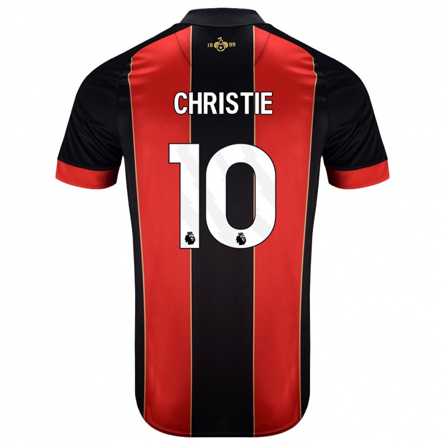 Niño Fútbol Camiseta Ryan Christie #10 Rojo Negro 1ª Equipación 2024/25 Argentina