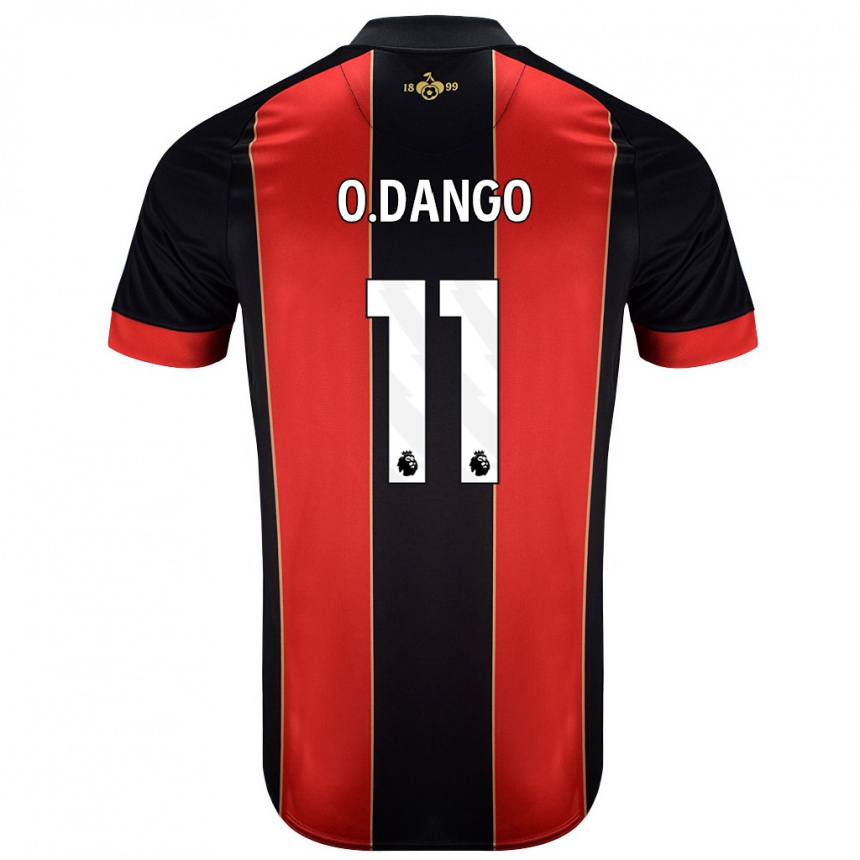 Niño Fútbol Camiseta Dango Ouattara #11 Rojo Negro 1ª Equipación 2024/25 Argentina