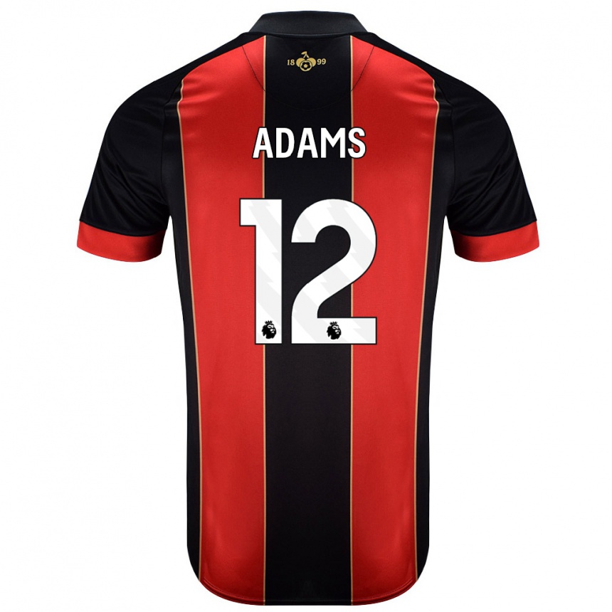 Niño Fútbol Camiseta Tyler Adams #12 Rojo Negro 1ª Equipación 2024/25 Argentina