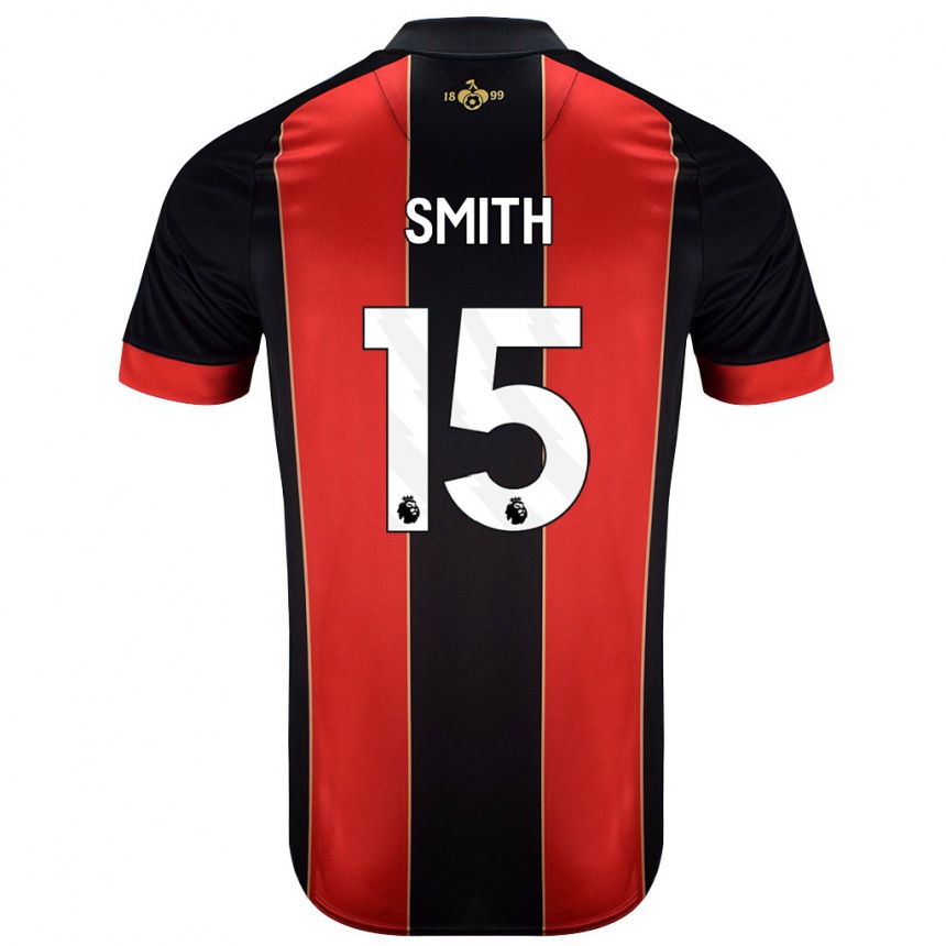 Niño Fútbol Camiseta Adam Smith #15 Rojo Negro 1ª Equipación 2024/25 Argentina