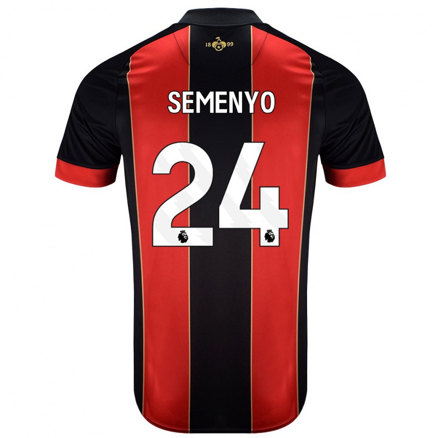 Niño Fútbol Camiseta Antoine Semenyo #24 Rojo Negro 1ª Equipación 2024/25 Argentina