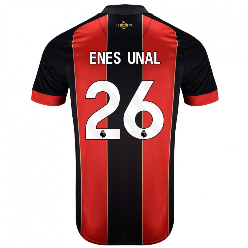 Niño Fútbol Camiseta Enes Ünal #26 Rojo Negro 1ª Equipación 2024/25 Argentina