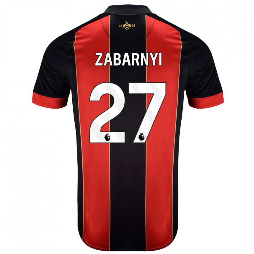 Niño Fútbol Camiseta Ilya Zabarnyi #27 Rojo Negro 1ª Equipación 2024/25 Argentina