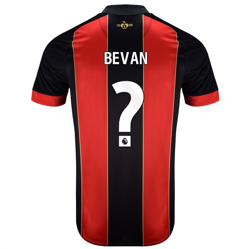 Niño Fútbol Camiseta Owen Bevan #0 Rojo Negro 1ª Equipación 2024/25 Argentina