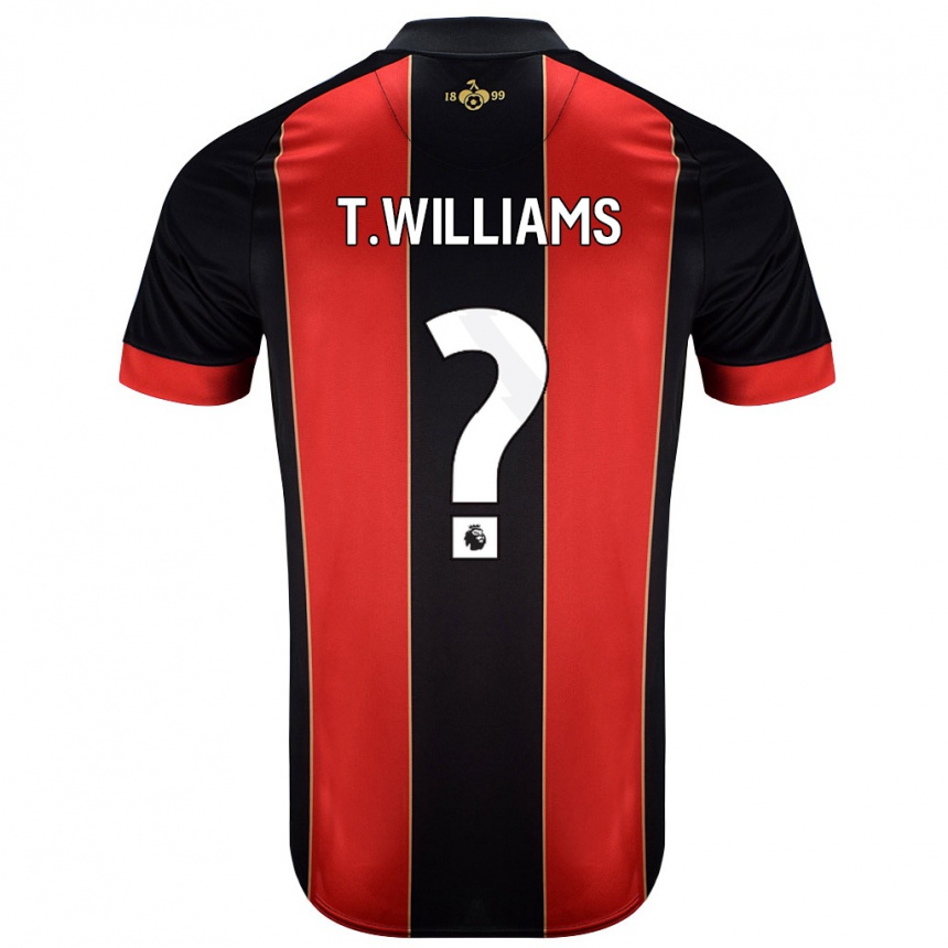 Niño Fútbol Camiseta Toure Williams #0 Rojo Negro 1ª Equipación 2024/25 Argentina