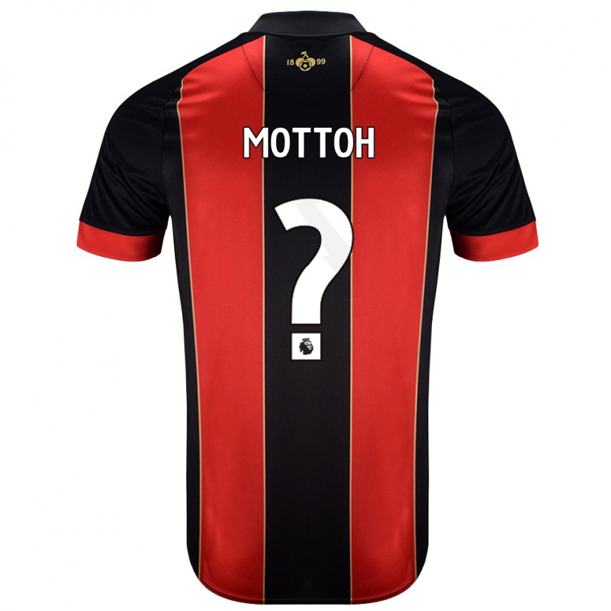 Niño Fútbol Camiseta Koby Mottoh #0 Rojo Negro 1ª Equipación 2024/25 Argentina