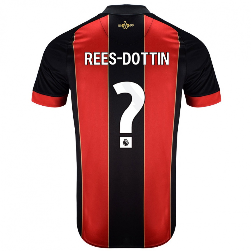 Niño Fútbol Camiseta Remy Rees-Dottin #0 Rojo Negro 1ª Equipación 2024/25 Argentina