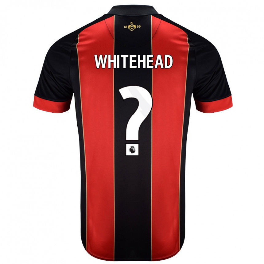 Niño Fútbol Camiseta Tommy Whitehead #0 Rojo Negro 1ª Equipación 2024/25 Argentina