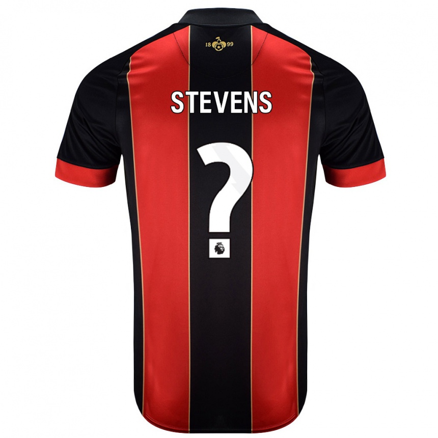 Niño Fútbol Camiseta Charlie Stevens #0 Rojo Negro 1ª Equipación 2024/25 Argentina