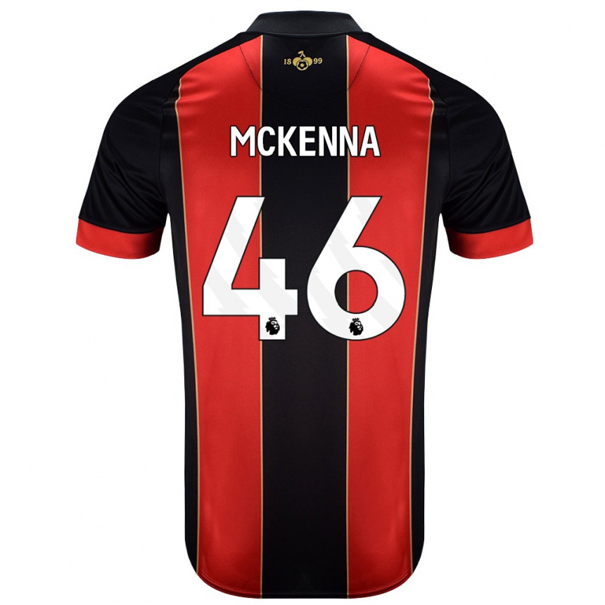 Niño Fútbol Camiseta Callan Mckenna #46 Rojo Negro 1ª Equipación 2024/25 Argentina