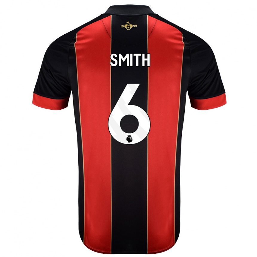 Niño Fútbol Camiseta Maisy Smith #6 Rojo Negro 1ª Equipación 2024/25 Argentina