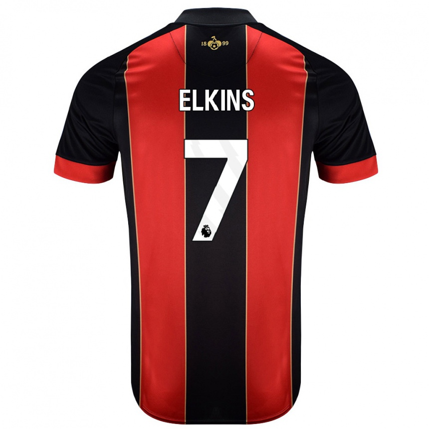 Niño Fútbol Camiseta Elle Elkins #7 Rojo Negro 1ª Equipación 2024/25 Argentina