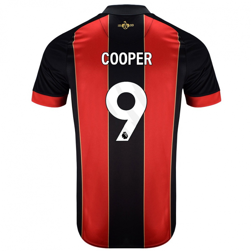 Niño Fútbol Camiseta Lucy Cooper #9 Rojo Negro 1ª Equipación 2024/25 Argentina