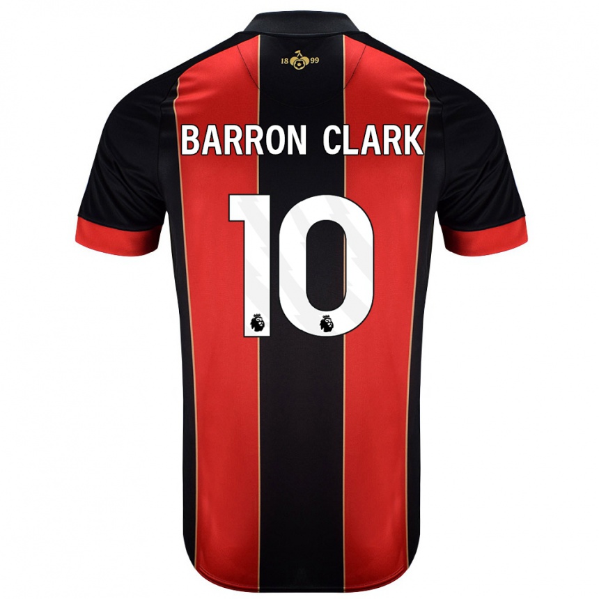 Niño Fútbol Camiseta Molly Barron-Clark #10 Rojo Negro 1ª Equipación 2024/25 Argentina