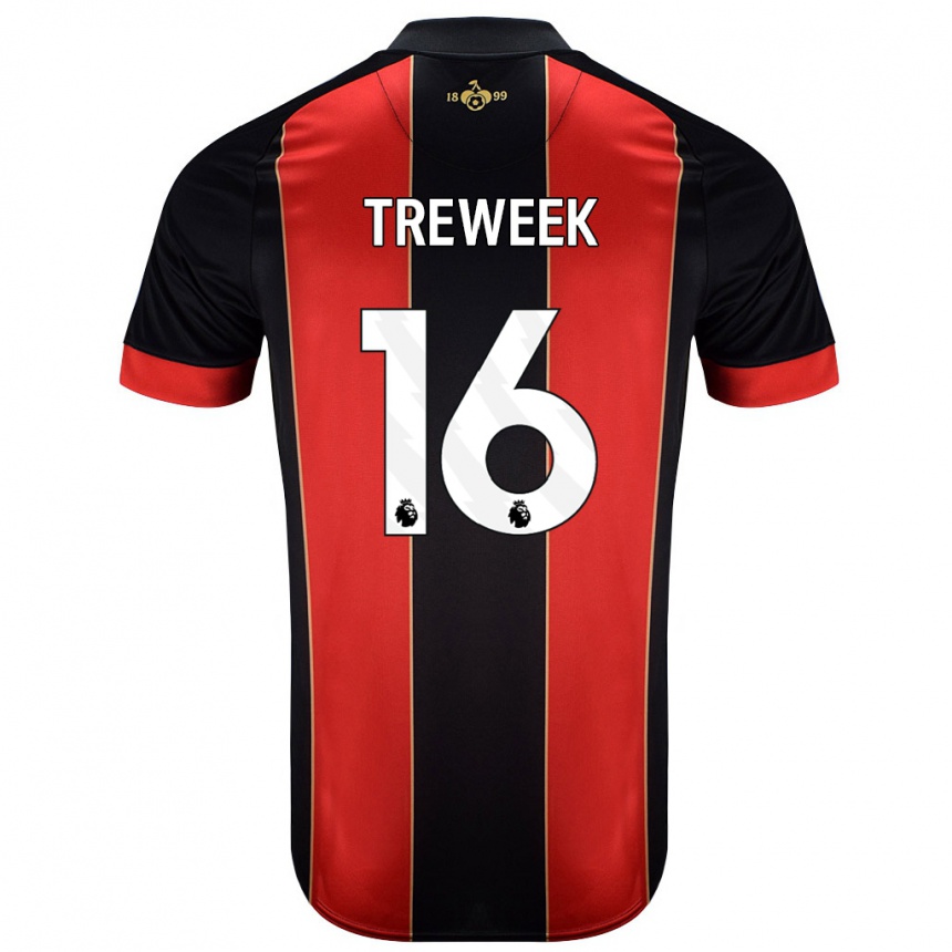 Niño Fútbol Camiseta Jess Treweek #16 Rojo Negro 1ª Equipación 2024/25 Argentina