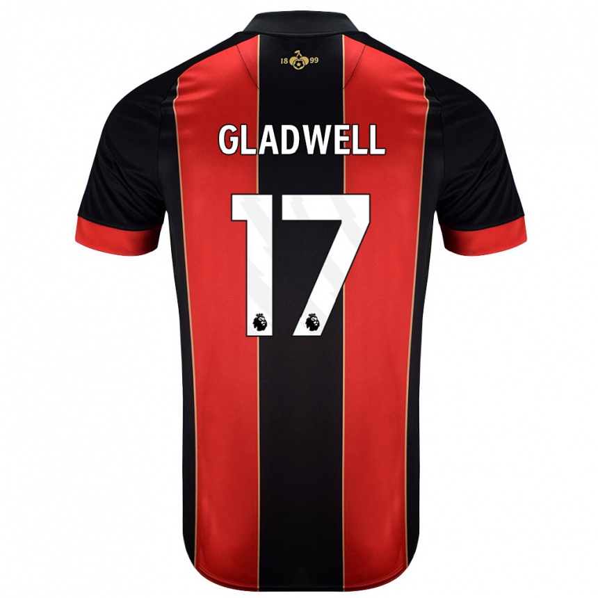 Niño Fútbol Camiseta Molly Gladwell #17 Rojo Negro 1ª Equipación 2024/25 Argentina