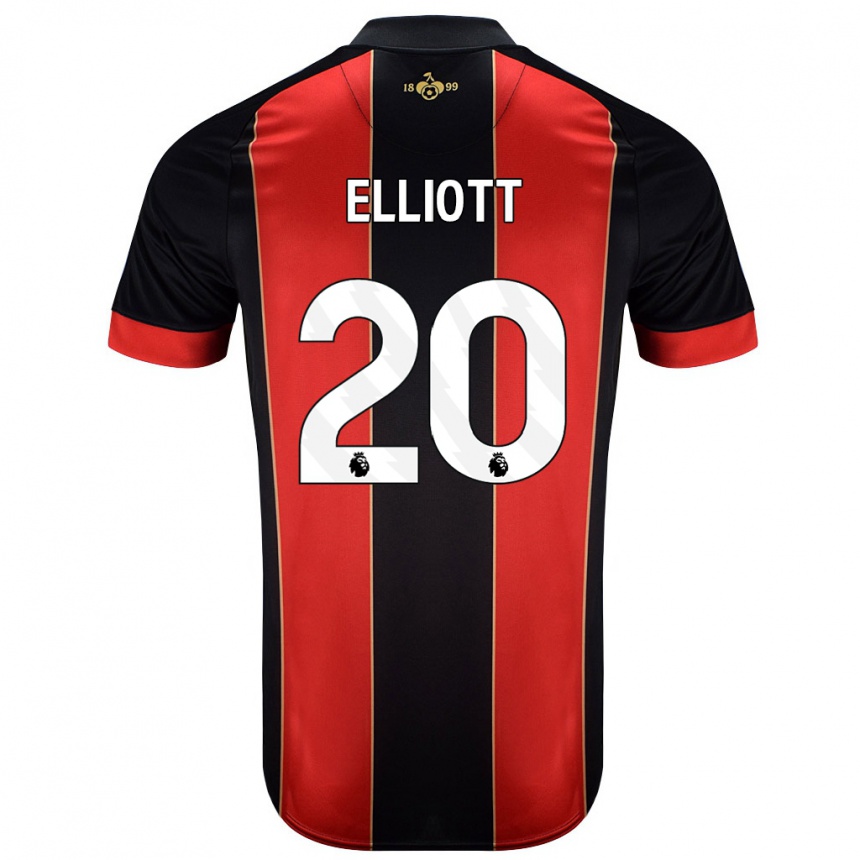 Niño Fútbol Camiseta Kaitlyn Elliott #20 Rojo Negro 1ª Equipación 2024/25 Argentina