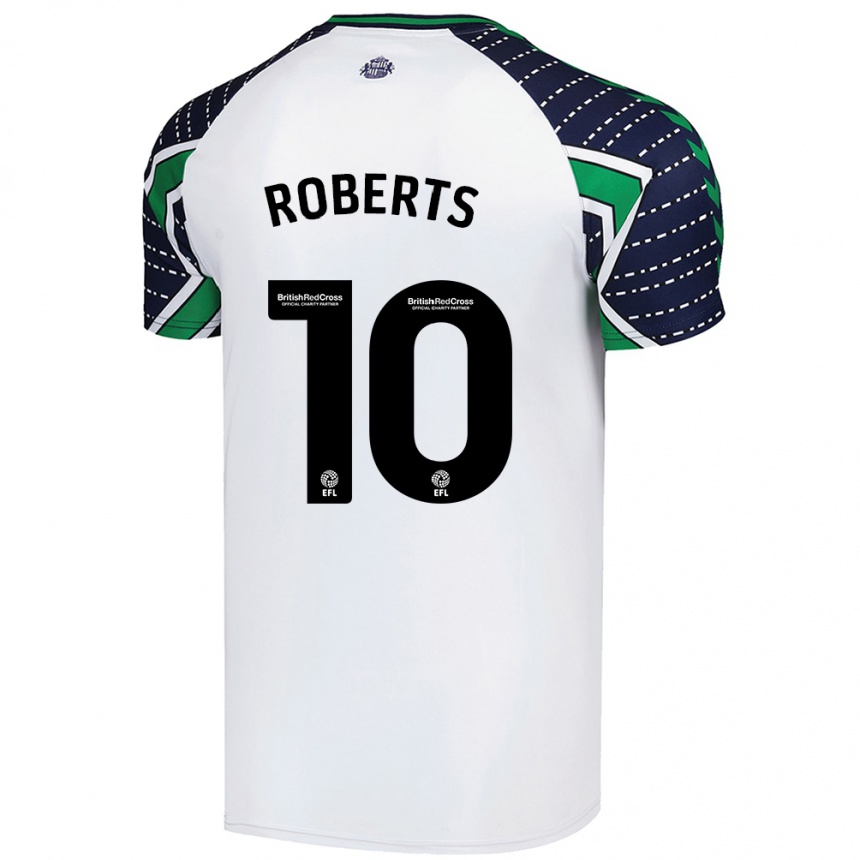 Niño Fútbol Camiseta Patrick Roberts #10 Blanco 2ª Equipación 2024/25 Argentina