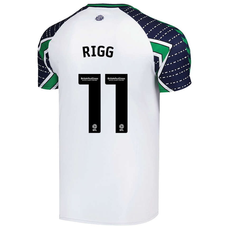 Niño Fútbol Camiseta Chris Rigg #11 Blanco 2ª Equipación 2024/25 Argentina