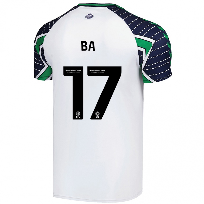 Niño Fútbol Camiseta Abdoullah Ba #17 Blanco 2ª Equipación 2024/25 Argentina