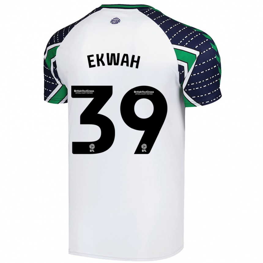 Niño Fútbol Camiseta Pierre Ekwah #39 Blanco 2ª Equipación 2024/25 Argentina