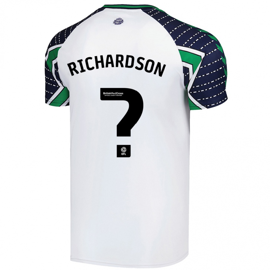 Niño Fútbol Camiseta Adam Richardson #0 Blanco 2ª Equipación 2024/25 Argentina