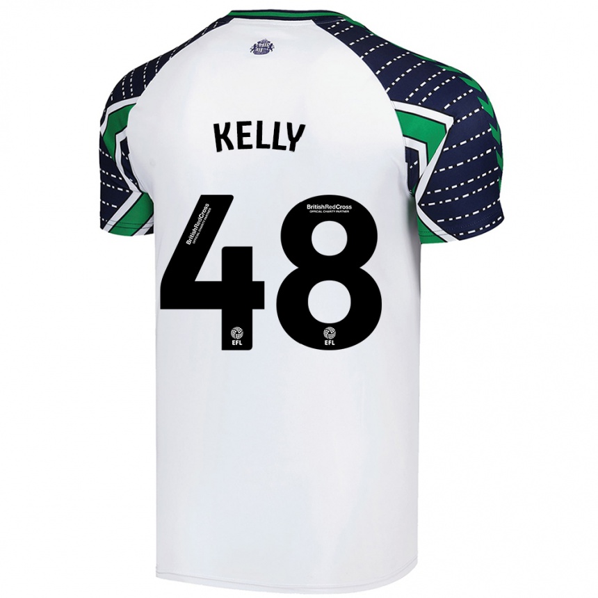 Niño Fútbol Camiseta Caden Kelly #48 Blanco 2ª Equipación 2024/25 Argentina