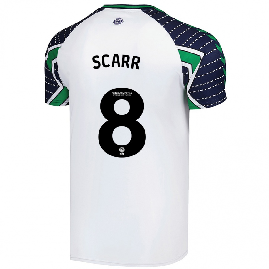 Niño Fútbol Camiseta Emily Scarr #8 Blanco 2ª Equipación 2024/25 Argentina