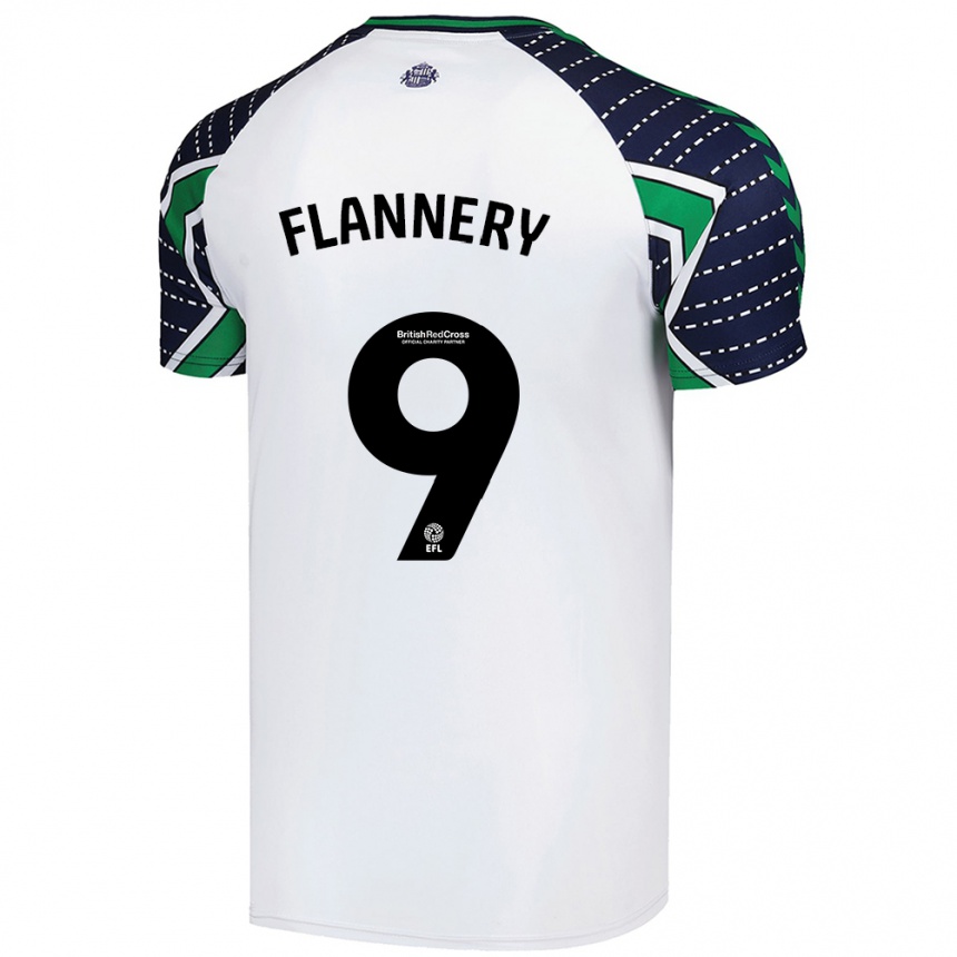 Niño Fútbol Camiseta Keira Flannery #9 Blanco 2ª Equipación 2024/25 Argentina