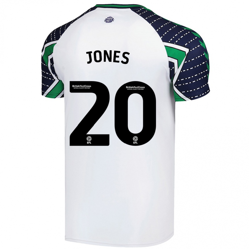 Niño Fútbol Camiseta Ellen Jones #20 Blanco 2ª Equipación 2024/25 Argentina