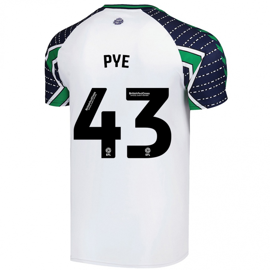 Niño Fútbol Camiseta Connor Pye #43 Blanco 2ª Equipación 2024/25 Argentina