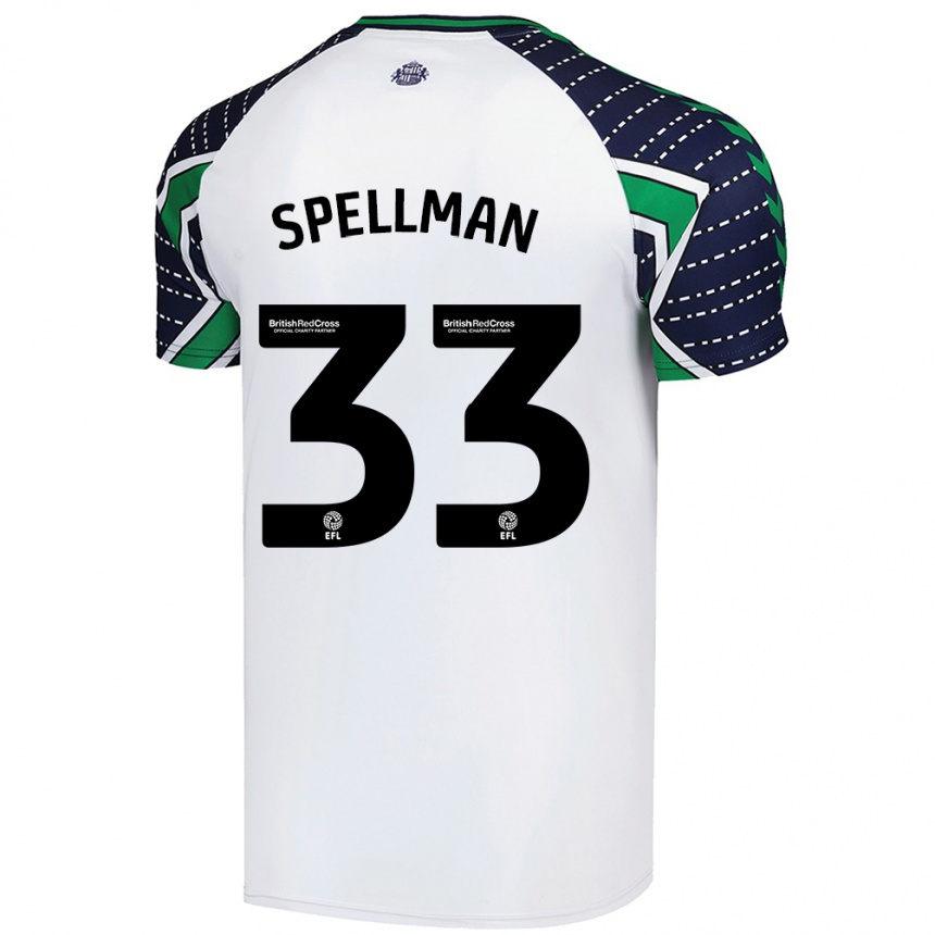 Niño Fútbol Camiseta Michael Spellman #33 Blanco 2ª Equipación 2024/25 Argentina