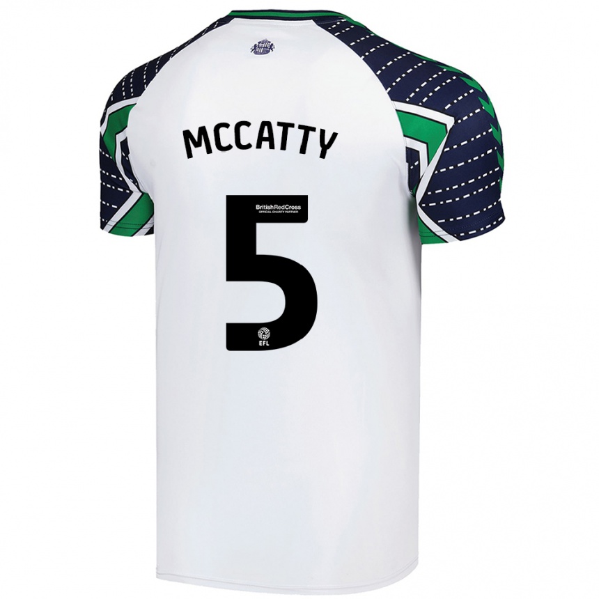 Niño Fútbol Camiseta Grace Mccatty #5 Blanco 2ª Equipación 2024/25 Argentina