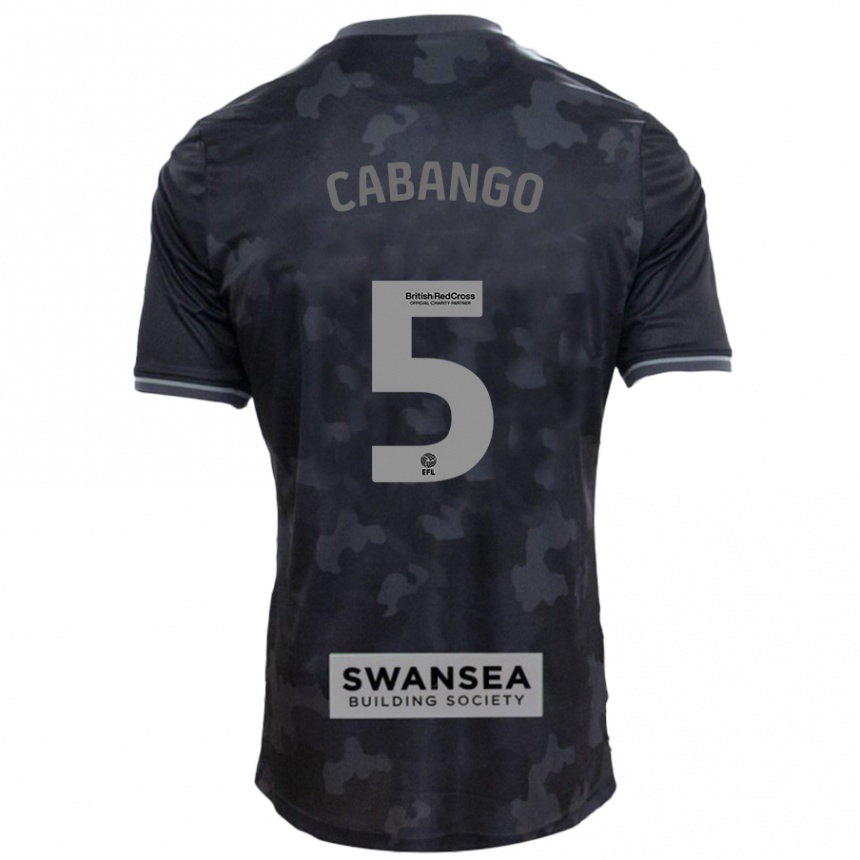 Niño Fútbol Camiseta Ben Cabango #5 Negro 2ª Equipación 2024/25 Argentina