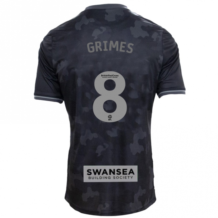 Niño Fútbol Camiseta Matt Grimes #8 Negro 2ª Equipación 2024/25 Argentina