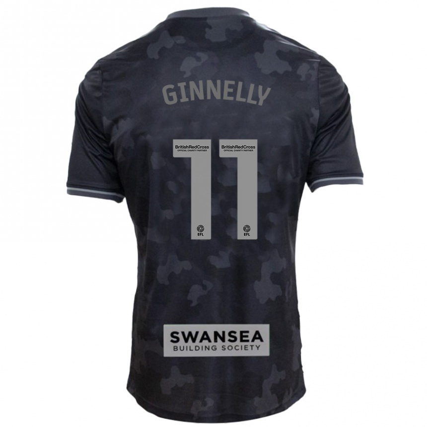 Niño Fútbol Camiseta Josh Ginnelly #11 Negro 2ª Equipación 2024/25 Argentina