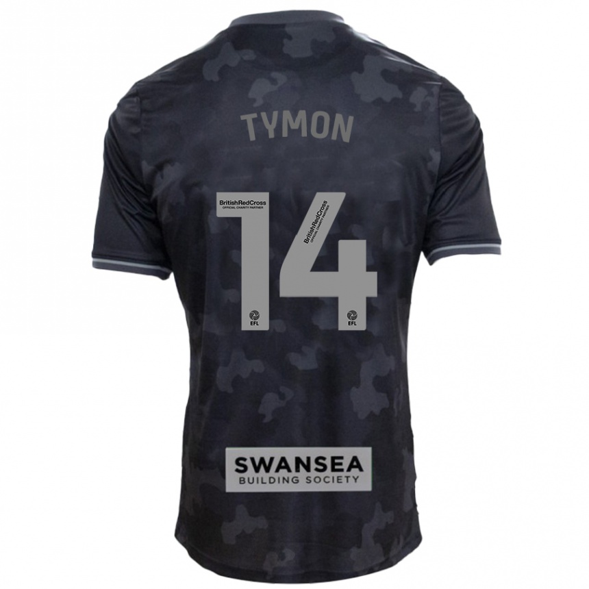 Niño Fútbol Camiseta Josh Tymon #14 Negro 2ª Equipación 2024/25 Argentina