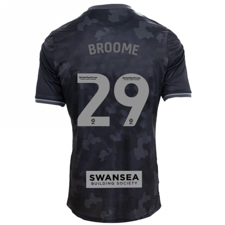 Niño Fútbol Camiseta Nathan Broome #29 Negro 2ª Equipación 2024/25 Argentina