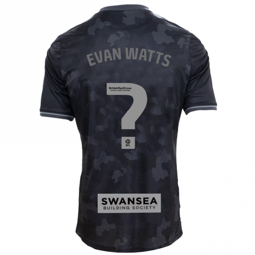 Niño Fútbol Camiseta Evan Watts #0 Negro 2ª Equipación 2024/25 Argentina