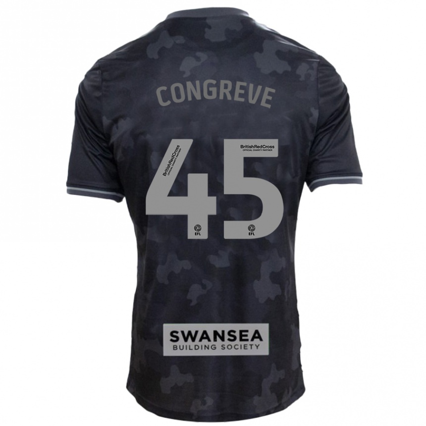 Niño Fútbol Camiseta Cameron Congreve #45 Negro 2ª Equipación 2024/25 Argentina