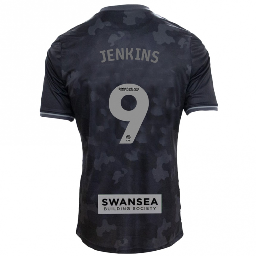 Niño Fútbol Camiseta Nieve Jenkins #9 Negro 2ª Equipación 2024/25 Argentina