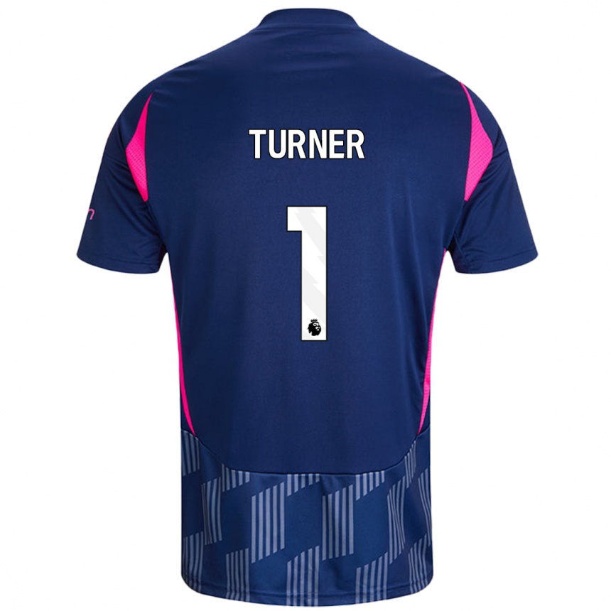 Niño Fútbol Camiseta Matt Turner #1 Azul Real Rosa 2ª Equipación 2024/25 Argentina