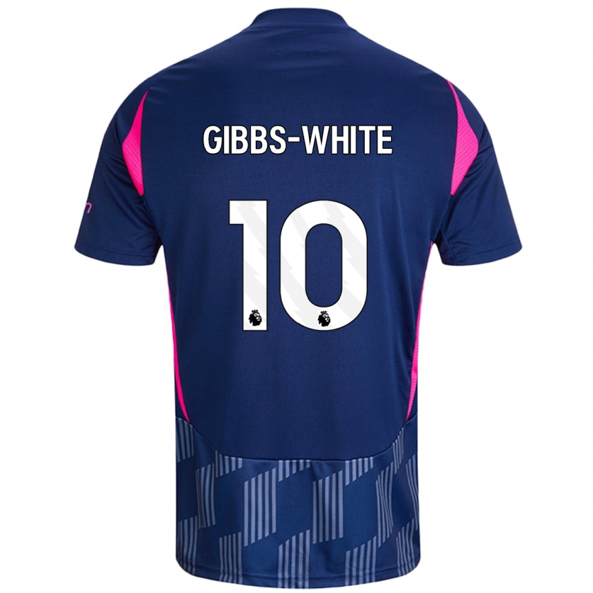 Niño Fútbol Camiseta Morgan Gibbs-White #10 Azul Real Rosa 2ª Equipación 2024/25 Argentina