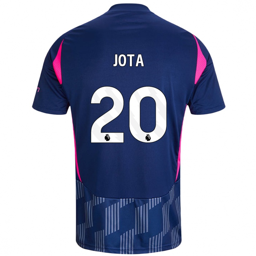 Niño Fútbol Camiseta Jota Silva #20 Azul Real Rosa 2ª Equipación 2024/25 Argentina