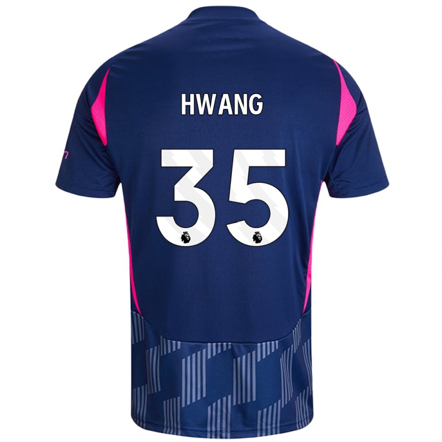 Niño Fútbol Camiseta Ui-Jo Hwang #35 Azul Real Rosa 2ª Equipación 2024/25 Argentina