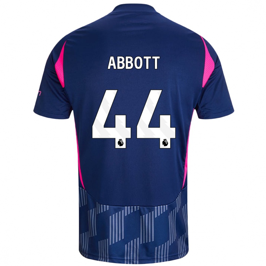 Niño Fútbol Camiseta Zach Abbott #44 Azul Real Rosa 2ª Equipación 2024/25 Argentina