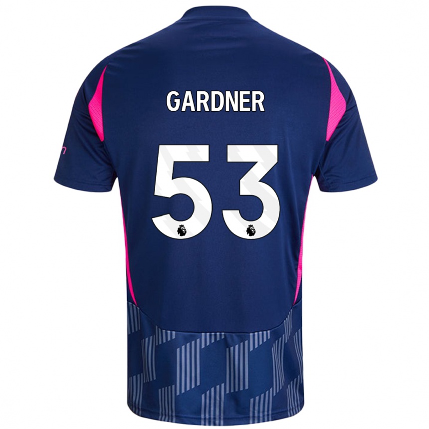 Niño Fútbol Camiseta Joe Gardner #53 Azul Real Rosa 2ª Equipación 2024/25 Argentina