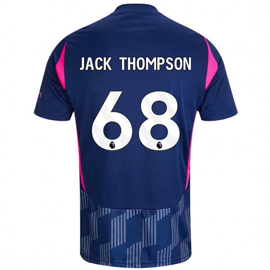 Niño Fútbol Camiseta Jack Thompson #68 Azul Real Rosa 2ª Equipación 2024/25 Argentina